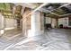 Unfinished basement with a vapor barrier and exposed ductwork at 411 Major Run, Cramerton, NC 28032