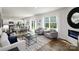 Open concept living space with kitchen, dining, and living areas at 5149 Fireweed Ct, Dallas, NC 28034