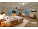 Large main bedroom with a plush carpet and plenty of natural light at 9730 Tufts Dr, Mint Hill, NC 28227