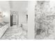 Spa-like bathroom with marble finishes and a walk-in shower at 130 Cherokee Rd # 304, Charlotte, NC 28207