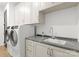 Convenient laundry room with ample cabinetry and sink at 130 Cherokee Rd # 304, Charlotte, NC 28207
