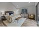 Bright and airy main bedroom with high ceilings, modern furnishings, and ample natural light at 203 Riverview Ter, Clover, SC 29710