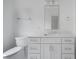 Bathroom featuring a stylish vanity, toilet, and minimalist fixtures at 2534 Park Rose Ln # 11, Charlotte, NC 28204