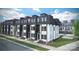 Beautiful view of new townhomes with modern design, landscaping, and an inviting curb appeal at 2538 Park Rose Ln # 10, Charlotte, NC 28204