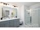 Elegant bathroom with double vanity and shower at 4140 Claret Cup Dr # 36, Kannapolis, NC 28083