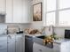 Kitchen with white cabinets and a farmhouse sink at 8018 Elevate Ct, Charlotte, NC 28205