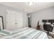 Bedroom with double bed, closet, and access to hallway at 1444 Swaying Branch Ln, Clover, SC 29710