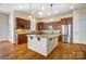 Gourmet kitchen featuring stainless steel appliances and a large center island at 2607 White Pines Ct, Monroe, NC 28112
