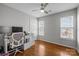 Home office with desk, chair, and hardwood floors at 3000 Trellis Ln, Monroe, NC 28110