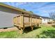 The home has a wooden deck perfect for entertaining outdoors and enjoying views of the backyard at 3321 15Th Sw Ave, Hickory, NC 28602