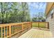 The wooden deck provides an excellent outdoor living space with views of the private backyard at 3321 15Th Sw Ave, Hickory, NC 28602