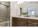 Double vanity bathroom with a large walk in shower at 5004 Rill Ct # 37, Charlotte, NC 28262