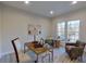 Bright home office with wood desk and two chairs near large windows at 5528 Brickstone Dr, Charlotte, NC 28227