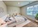 Virtually staged bedroom with a queen-size bed at 8112 Derby Woods Ln, Charlotte, NC 28214