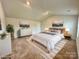 Main bedroom with a king-size bed and dresser at 8112 Derby Woods Ln, Charlotte, NC 28214