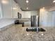 Modern kitchen with white cabinets, granite countertops, and stainless steel appliances at 8112 Derby Woods Ln, Charlotte, NC 28214