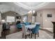 Dining area with chandelier and view of living room at 8176 Viscount Ct, Denver, NC 28037
