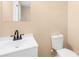 Clean bathroom with white vanity, toilet, and shower at 1006 Woodside Dr, Kings Mountain, NC 28086