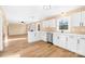 Modern kitchen with white cabinets, stainless steel appliances, and island at 1006 Woodside Dr, Kings Mountain, NC 28086