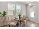 Cozy dining area featuring a round table, two windows, and modern decor at 1342 Galloway Rd # 132, Charlotte, NC 28262