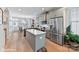 Modern kitchen with stainless steel appliances and an island at 2327 Rozzelles Ferry Rd # 26, Charlotte, NC 28208