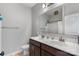 Double vanity bathroom with shower/tub combo at 7070 Founders Way, Harrisburg, NC 28075