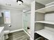 Bathroom boasts a shower, toilet and updated vanity at 758 Shannon Meadows Rd, Clover, SC 29710