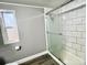 Updated bathroom with a shower and gray walls at 758 Shannon Meadows Rd, Clover, SC 29710