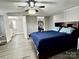 Spacious bedroom with a king-size bed and ceiling fan at 758 Shannon Meadows Rd, Clover, SC 29710