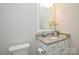 Simple bathroom with single sink and granite countertop at 900 Raffaelo Vw, Mount Holly, NC 28120