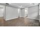Another view of the bedroom with tray ceiling and bathroom at 9657 Liberty Hill Dr, Mint Hill, NC 28227