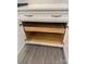 Kitchen cabinet with custom pull out wood shelves for storage and organization and luxury finishes at 9657 Liberty Hill Dr, Mint Hill, NC 28227