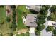 A beautiful backyard featuring a stone patio with outdoor seating and lush landscaping at 103 Glenholden Ln, Mooresville, NC 28115