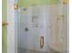 Spacious shower with glass enclosure and built-in shelving at 104 Lazenby Dr, Fort Mill, SC 29715