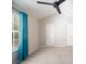 Spacious bedroom with teal curtains and ceiling fan at 10841 Twisted Bark Ln, Charlotte, NC 28213