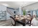 Formal dining room with a dark wood table and six beige upholstered chairs at 109 Copes Ct, York, SC 29732