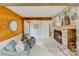 Cozy living room with stone fireplace and hardwood floors at 11270 Widenhouse Rd, Midland, NC 28107