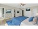 Main bedroom with hardwood floors, ceiling fan, and walk-in closet at 200 Church Dr, Shelby, NC 28150