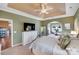 Main bedroom with TV, dresser, and sitting area with arched entry at 2706 White Pines Ct, Monroe, NC 28112