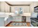 Updated kitchen featuring white cabinets and a stylish backsplash at 2912 Park Rd, Charlotte, NC 28209