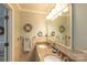 Double vanity bathroom with granite countertops and a large mirror at 3165 Wimbledon Ln, Rock Hill, SC 29732