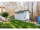 White storage shed with adjacent yard at 3165 Wimbledon Ln, Rock Hill, SC 29732