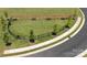 Aerial view of a fenced dog park with benches and waste disposal at 3719 13Th Ne St, Hickory, NC 28601