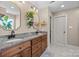 Double vanity bathroom with granite countertops and modern fixtures at 4119 Flint Dr, Lancaster, SC 29720