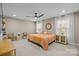 Main bedroom with ceiling fan, large windows and abundant light at 4119 Flint Dr, Lancaster, SC 29720