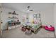 bedroom with colorful decor and built-in shelving at 4119 Flint Dr, Lancaster, SC 29720