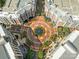 Aerial view of community's central courtyard at 4620 Piedmont Row Dr # 608, Charlotte, NC 28210