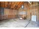 Unfinished garage interior with high ceilings at 4804 Chapel Grove Rd, Gastonia, NC 28052