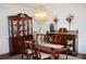 Elegant dining room with hardwood floors and a beautiful chandelier at 503 Bridgestone Ct, Gastonia, NC 28056