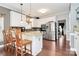 Eat-in kitchen with granite counters, stainless appliances, and white cabinets at 503 Bridgestone Ct, Gastonia, NC 28056